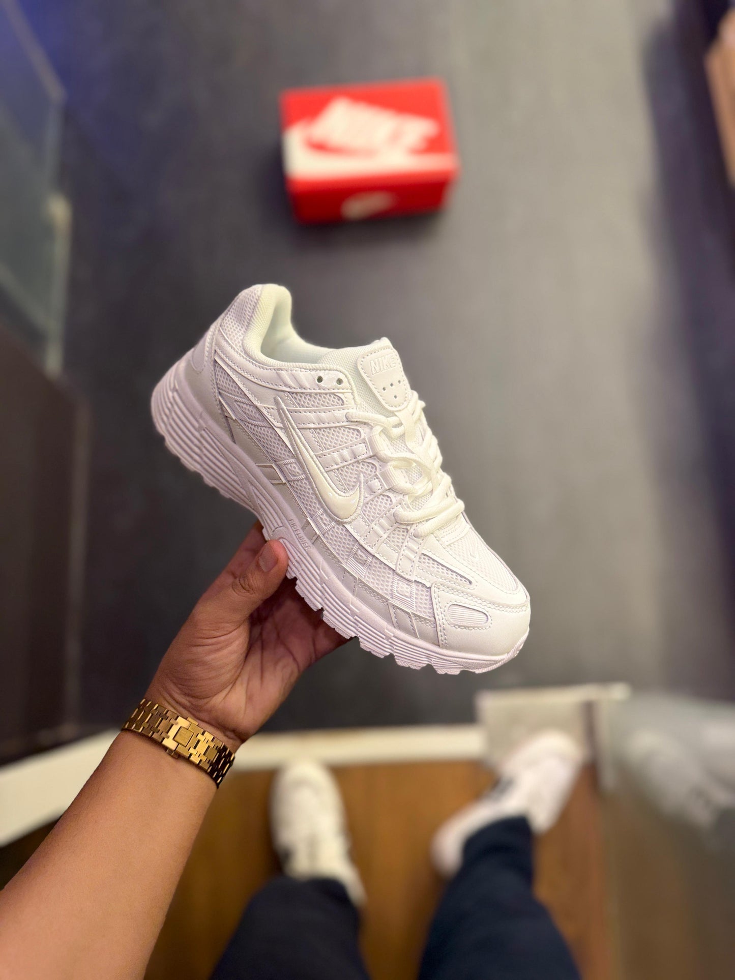 NIKE P-6000 TRAINER TRIPPLE WHITE
