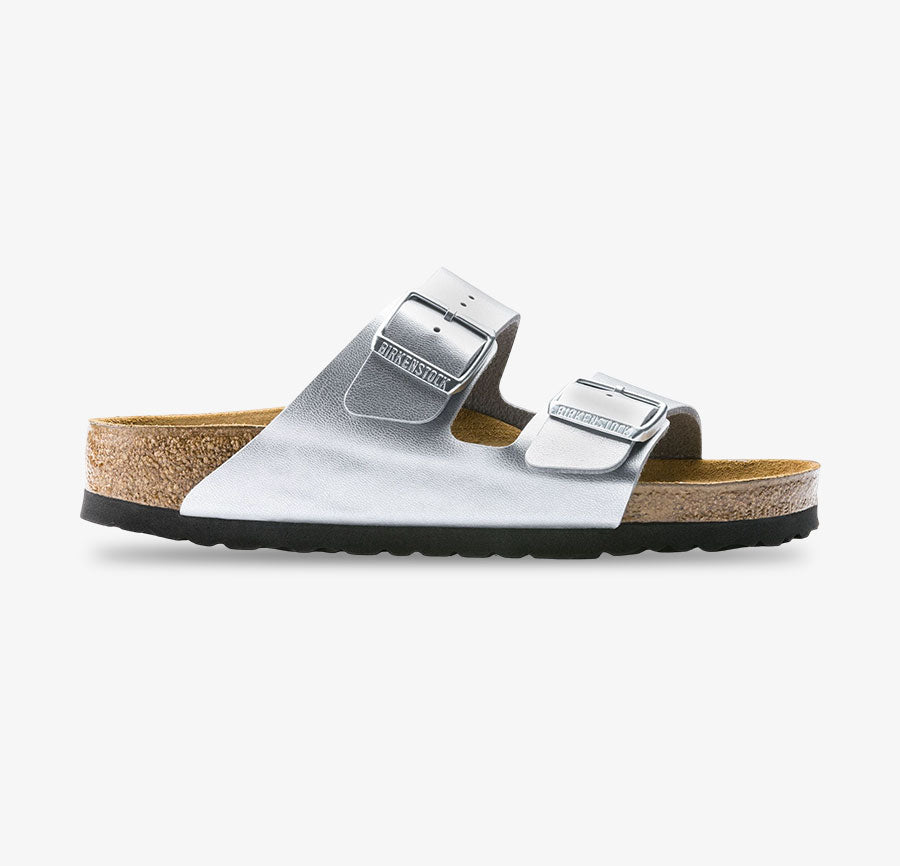 BIRKENSTOCK ARIZONA BIRKO-FLOR SILVER